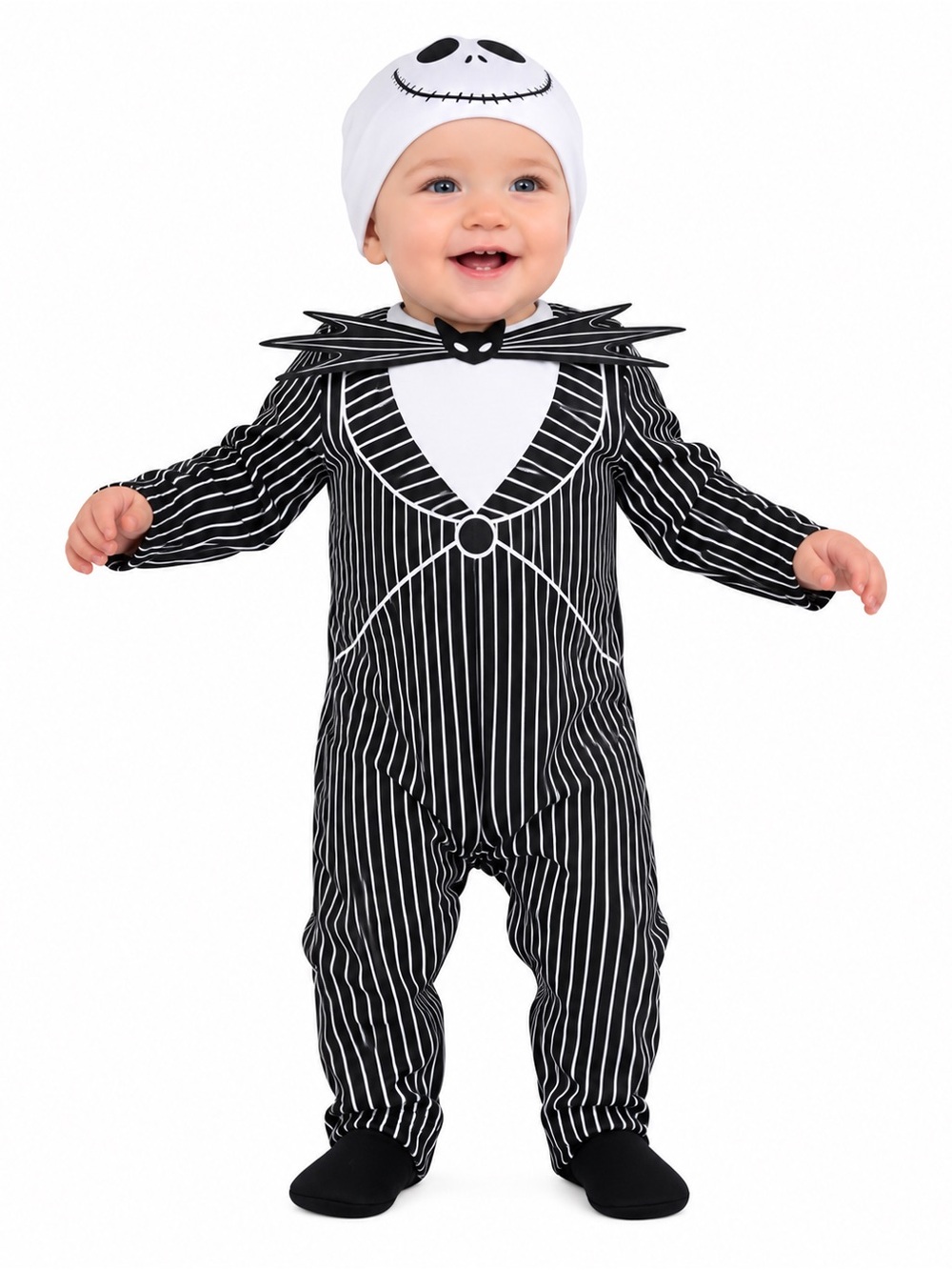 Halloween Baby Costume 6-12 Months Infant Jack Skellington Suit: Hat & Jumpsuit